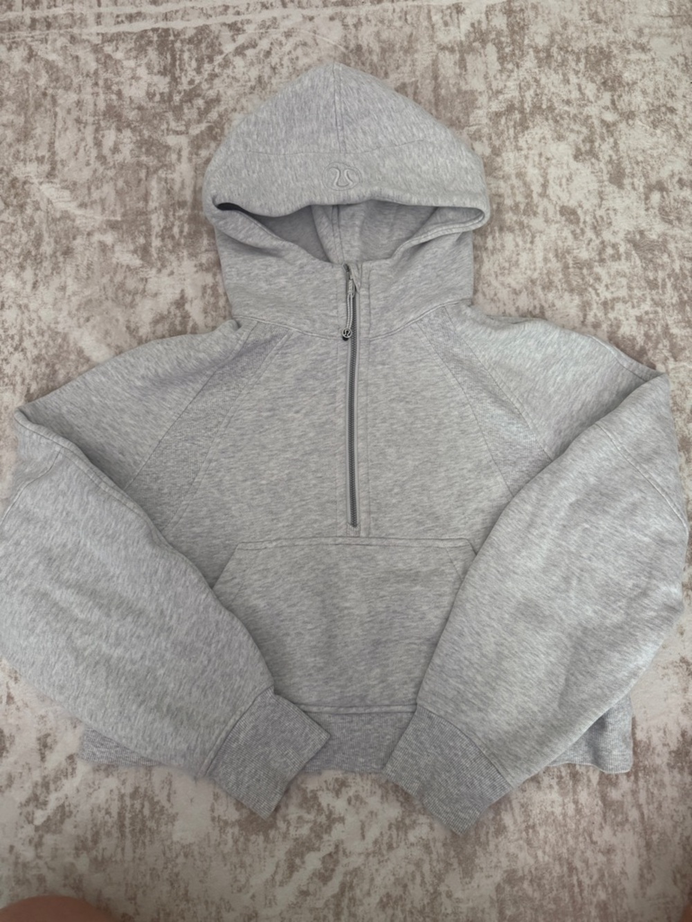 Lululemon Scuba Half Zip Hoodie Light Gray XS/S